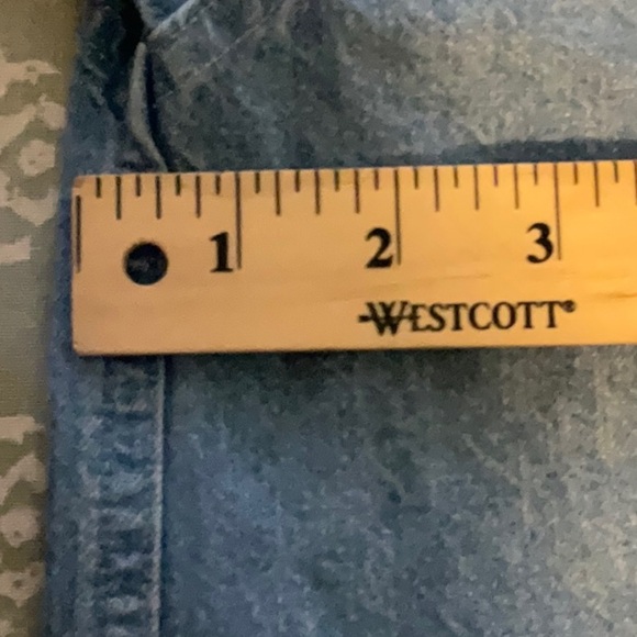 Flyshacker Clothing Co Men’s Medium Wash Denim Long Sleeves Shirt Size Medium - Picture 10 of 13